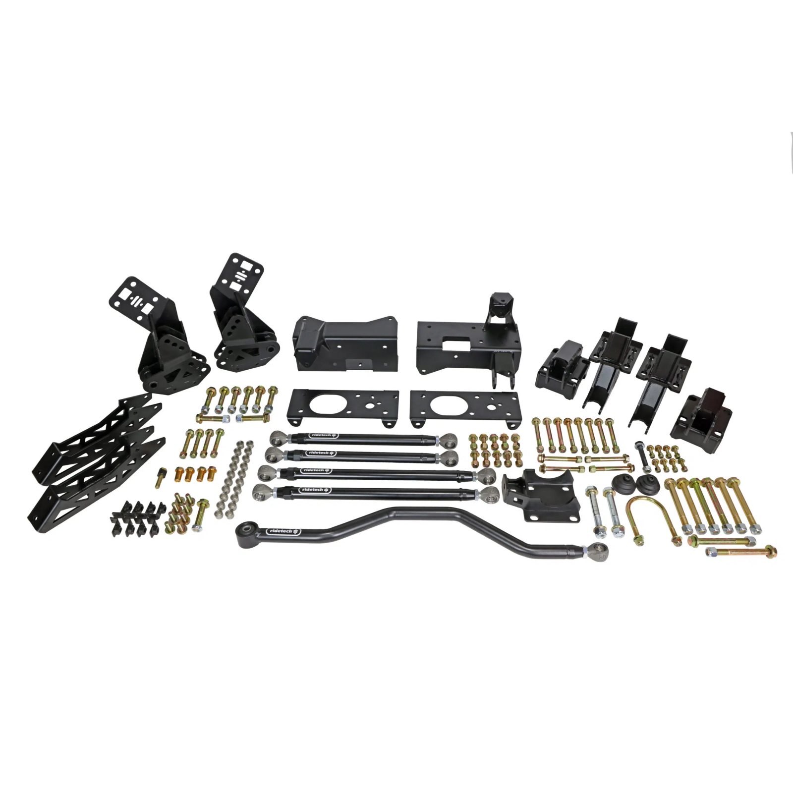 Ridetech bolt-on 4-link rear suspension system for the 2015-2026 Ford F-150, no-notch version.