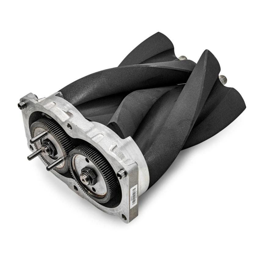 The Eaton Twin Vortices Series (TVS) X3100 supercharger rotating group, developed in response to customer demand for greater airflow from a same-sized engine package.
